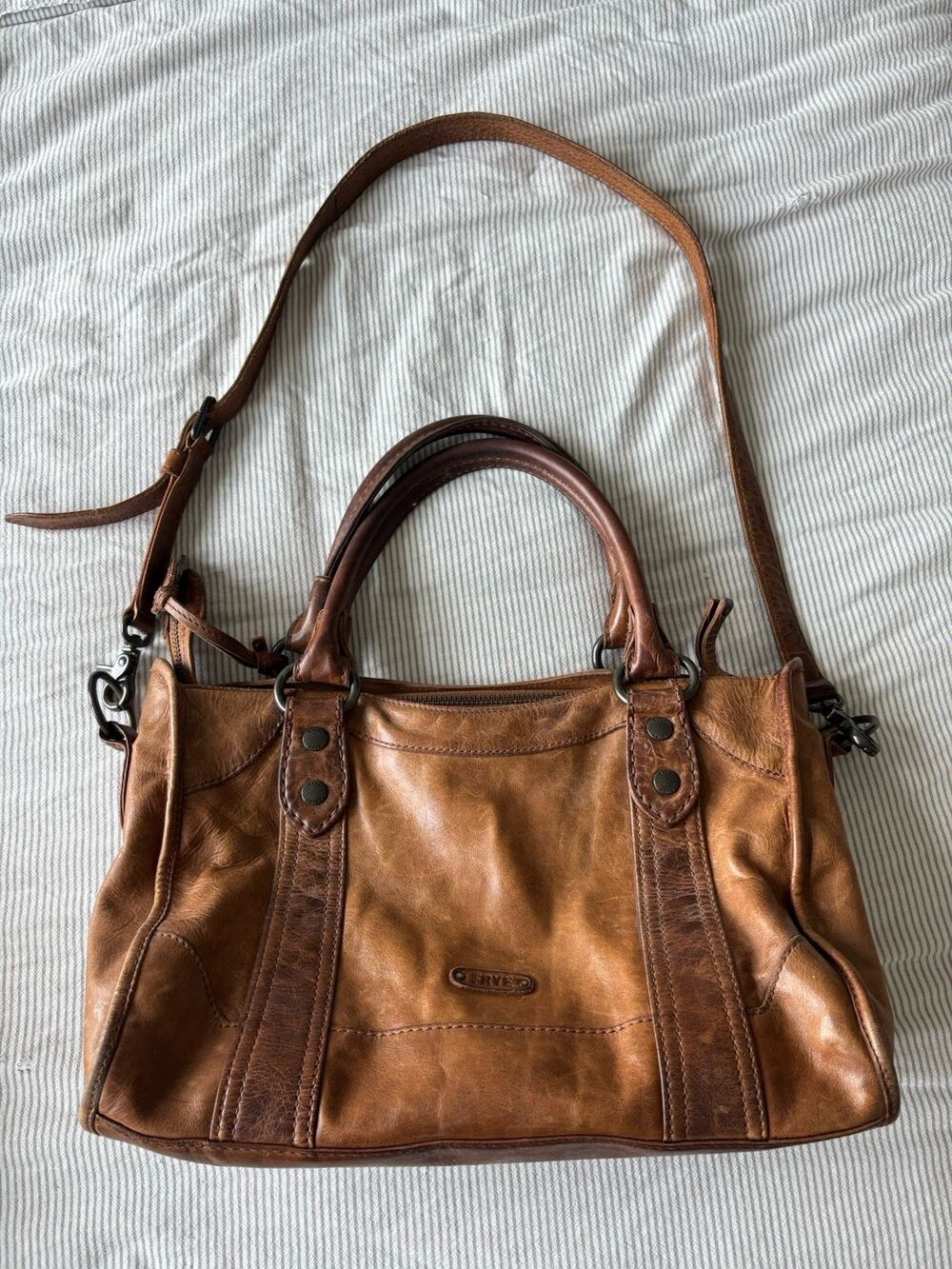 Frye Melissa Brown Leather Satchel Purse